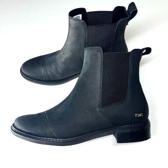 TOMS Women's Charlie Pull-On Chelsea Booties Color Black Size- 10 - Picture 1 of 12